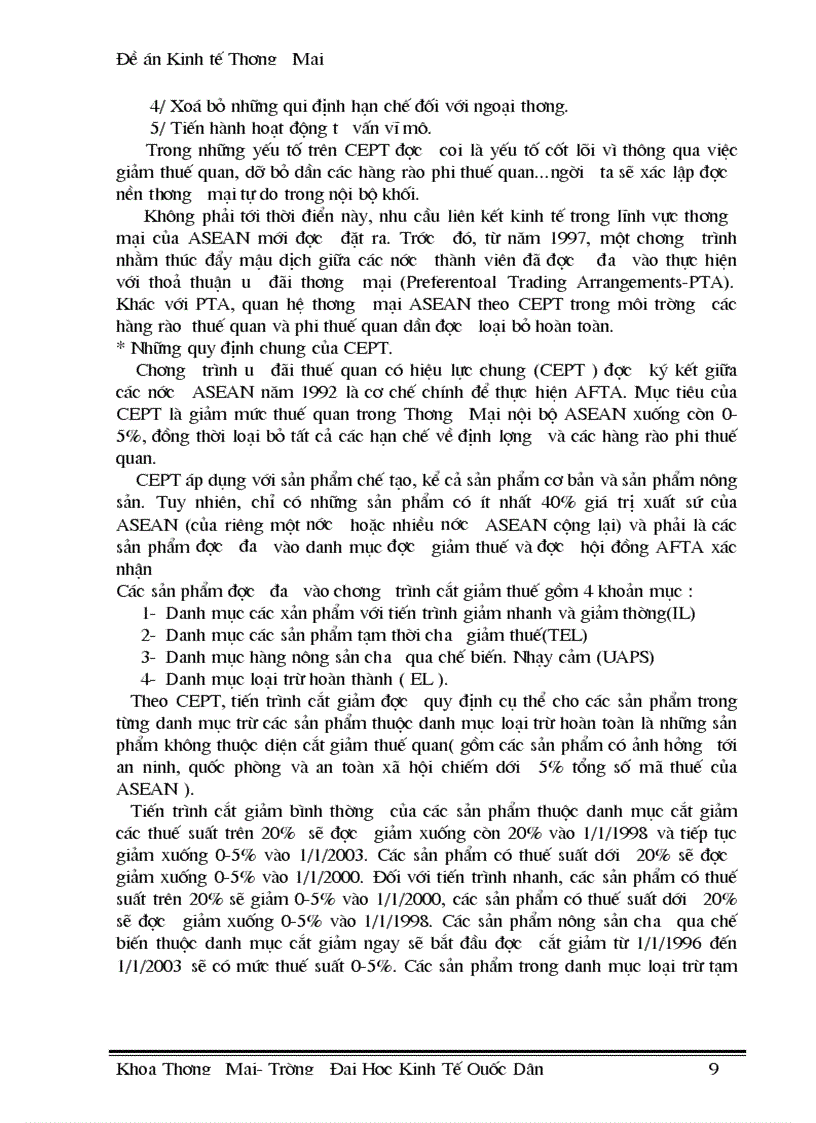 image for page Thúc đẩy xuất khẩu hàng hoá của Việt Nam trong điều kiện thực hiện lộ trình AFTA CEPT 1