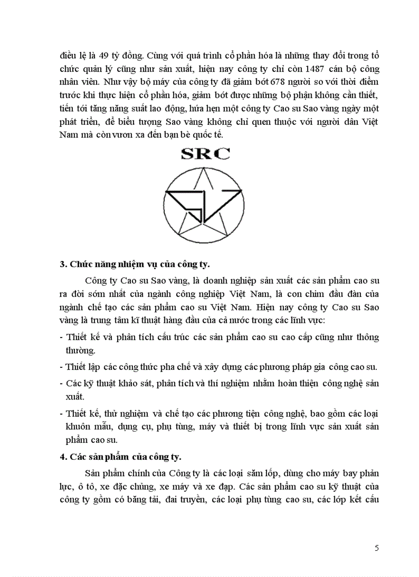 image for page Báo cáo thực tập Công ty Cao su Sao Vàng