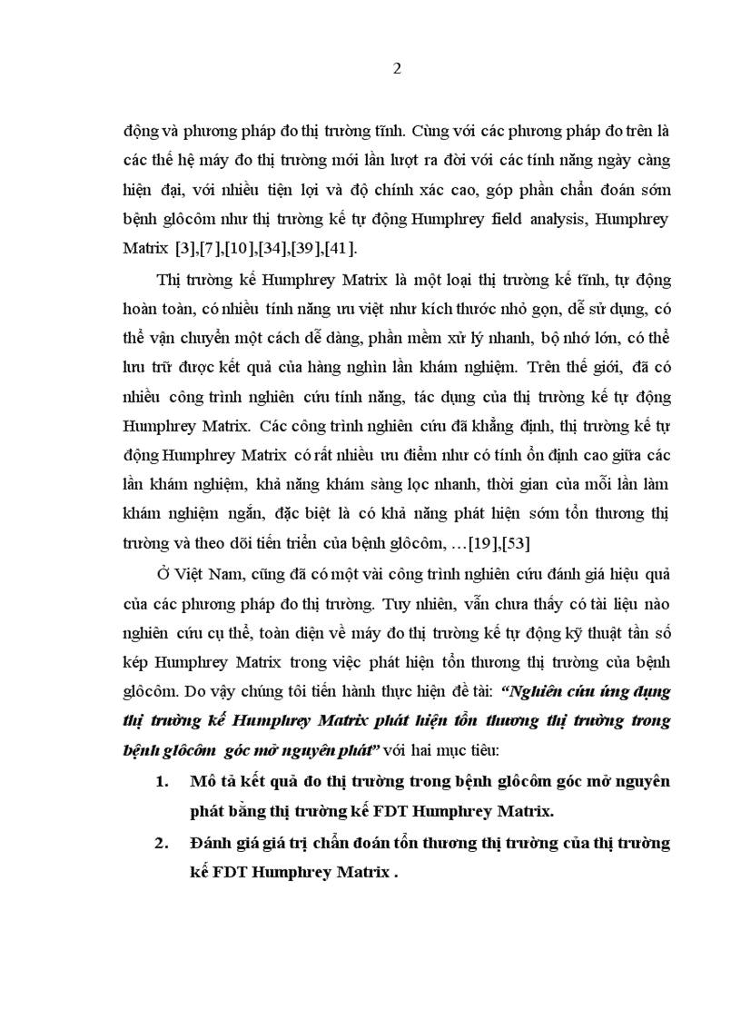 Nghiên cứu ứng dụng thị trường kế Humphrey Matrix phát hiện tổn thương thị trường trong bệnh glôcôm góc mở nguyên phát 1