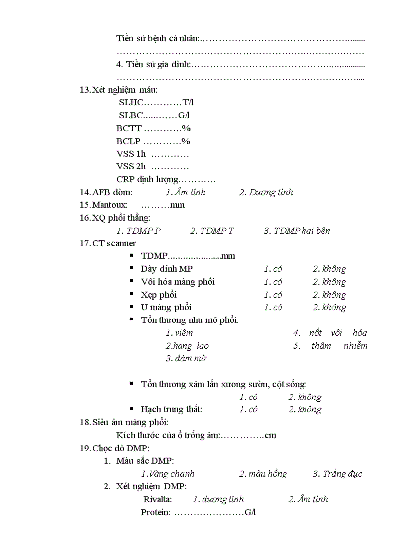 image for page Nghiên cứu kỹ thuật sinh thiết màng phổi bằng kim Castelain ở bệnh nhân tràn dịch màng phổi ít tại khoa Hô Hấp Bệnh viện Bạch Mai 1
