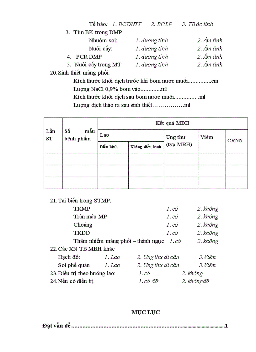 image for page Nghiên cứu kỹ thuật sinh thiết màng phổi bằng kim Castelain ở bệnh nhân tràn dịch màng phổi ít tại khoa Hô Hấp Bệnh viện Bạch Mai 1