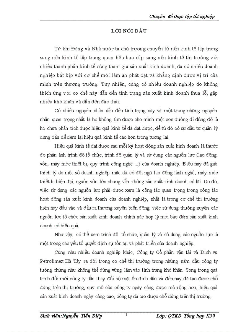 image for page Một số giải pháp nhằm nâng cao hiệu quả sản xuất kinh doanh của Công ty Cổ phần vận tải và dịch vụ Petrolimex Hà Tây 1