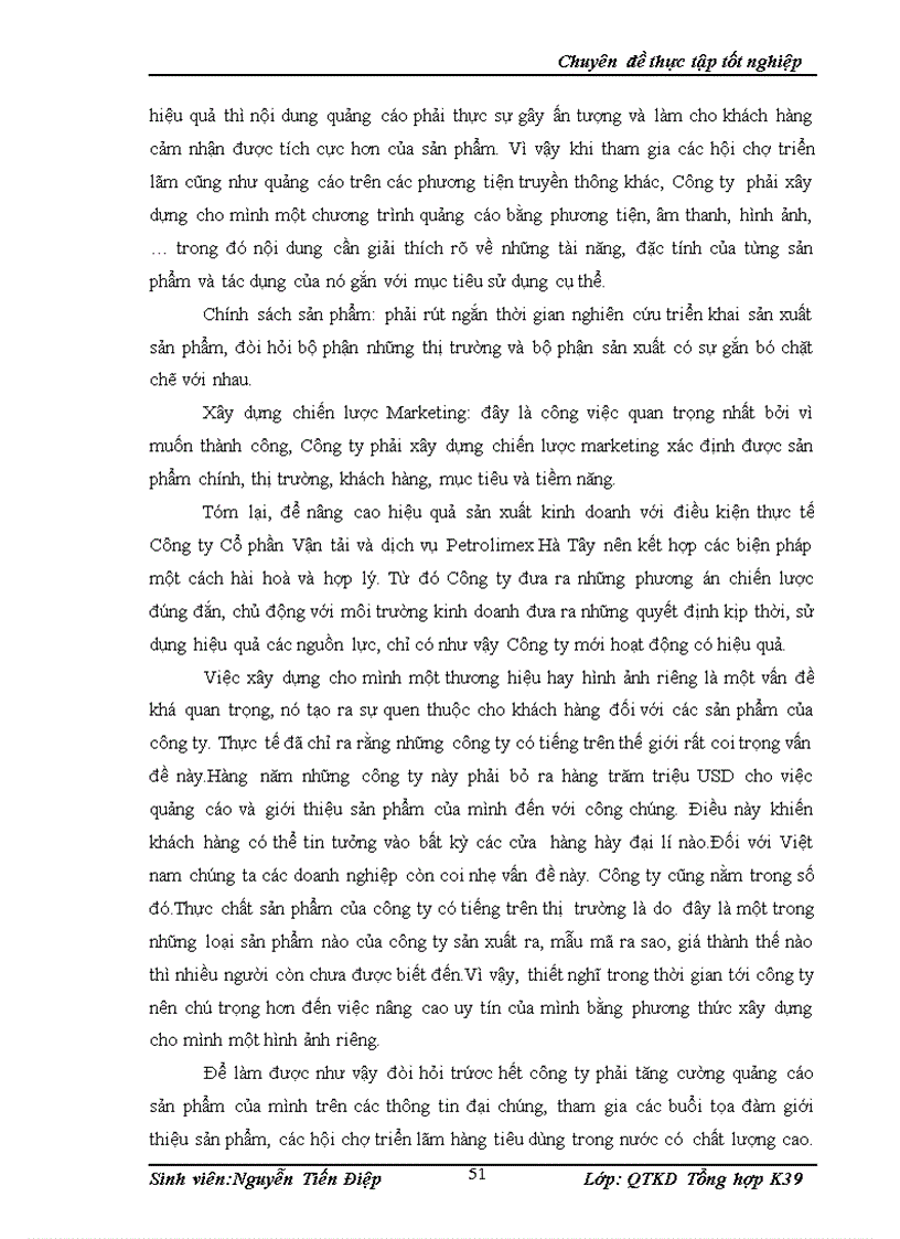 image for page Một số giải pháp nhằm nâng cao hiệu quả sản xuất kinh doanh của Công ty Cổ phần vận tải và dịch vụ Petrolimex Hà Tây 1
