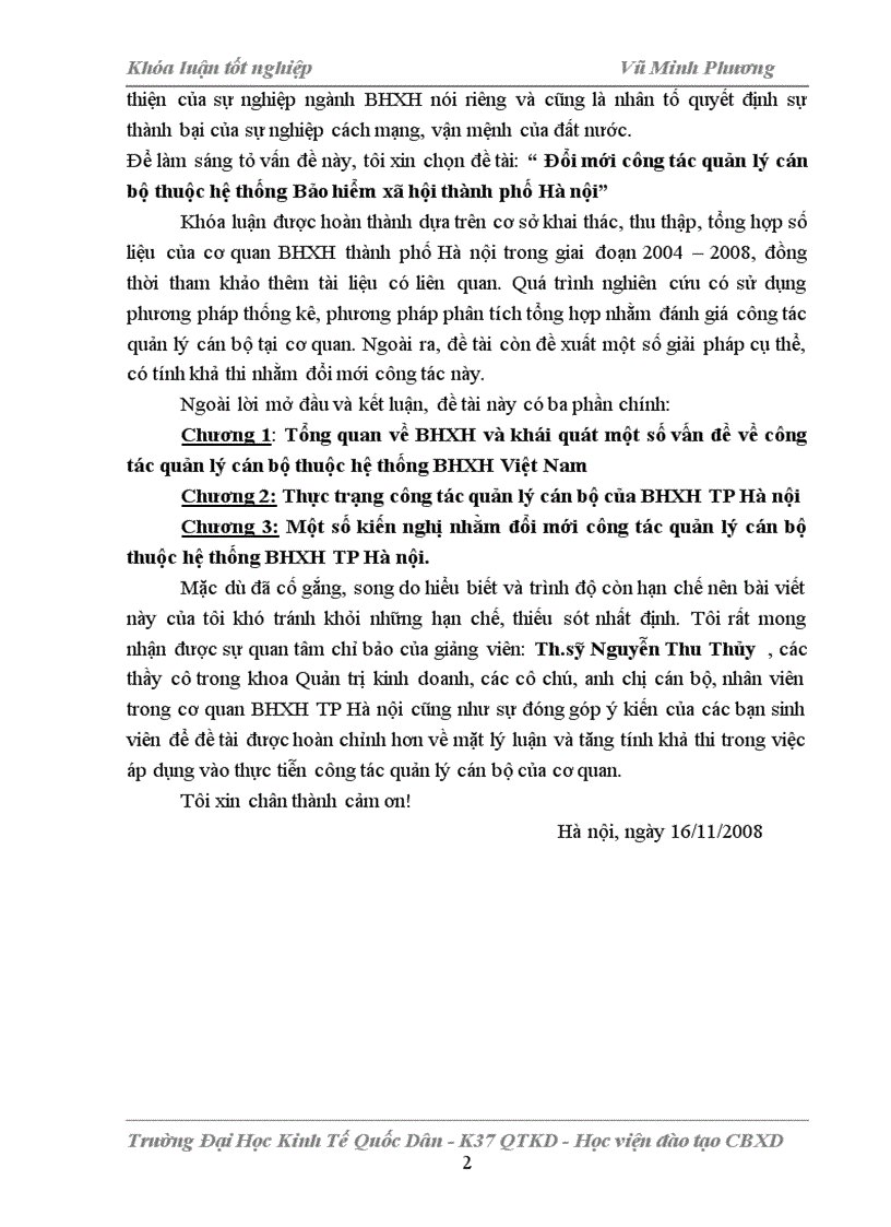 image for page Đổi mới công tác quản lý cán bộ thuộc hệ thống Bảo hiểm xã hội thành phố Hà nội