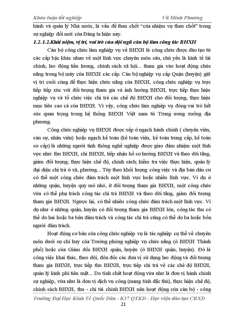 image for page Đổi mới công tác quản lý cán bộ thuộc hệ thống Bảo hiểm xã hội thành phố Hà nội