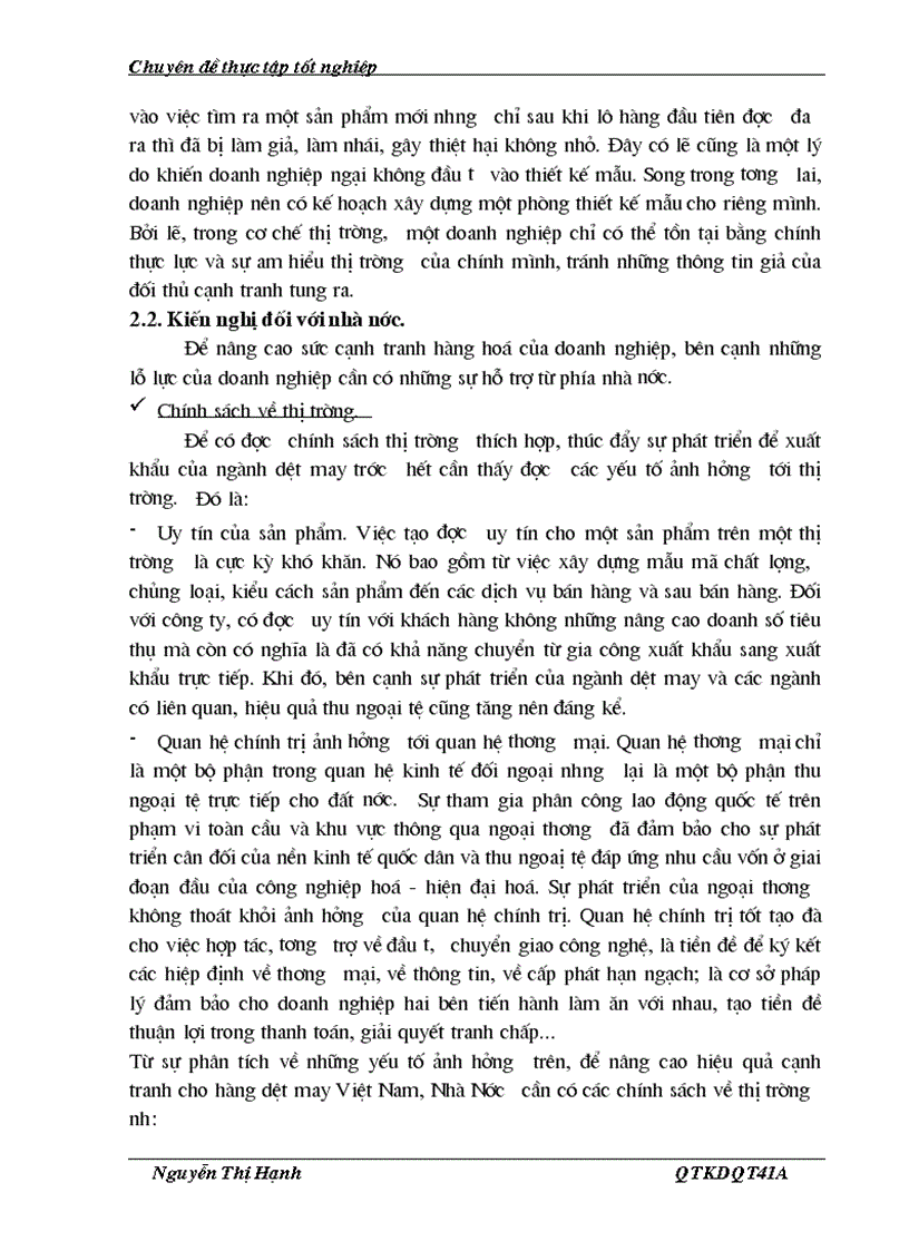 image for page Một số giải pháp chủ yếu nhằm nâng cao khả năng cạnh tranh của công ty dệt may Hà Nội