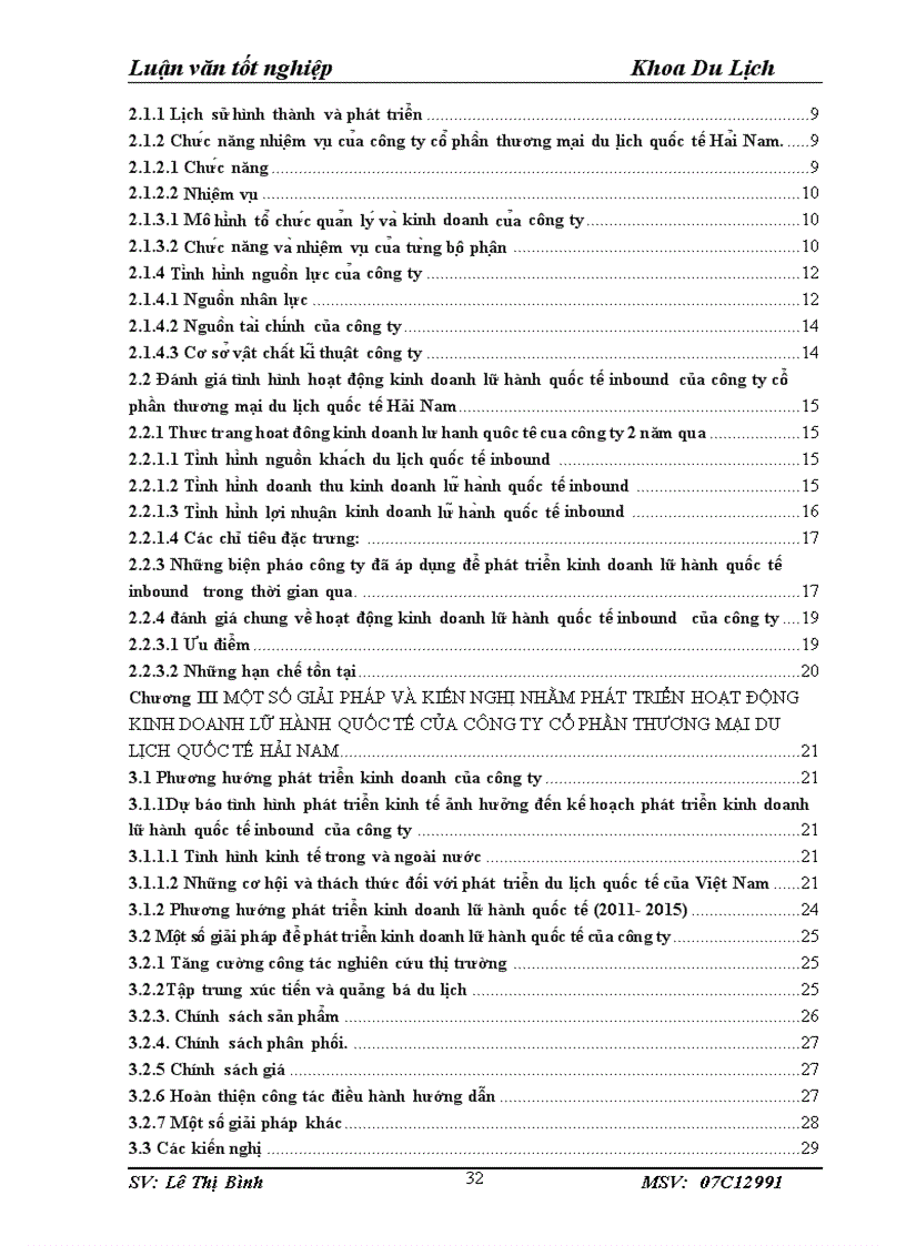 image for page Thực trạng và những giải pháp nhằm phát triển hoạt động kinh doanh lữ hành quốc tế tại công ty cổ phần thương mại du lịch quốc tế Hải Nam