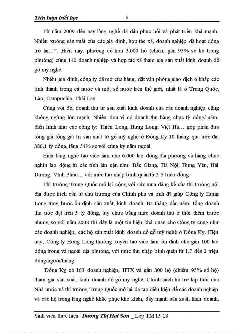 image for page Vận dụng nguyên tắc xem xét khách quan và nguyên tắc toàn diện giới thiệu về làng nghề Đồng Kỵ và đưa ra lời bình 1