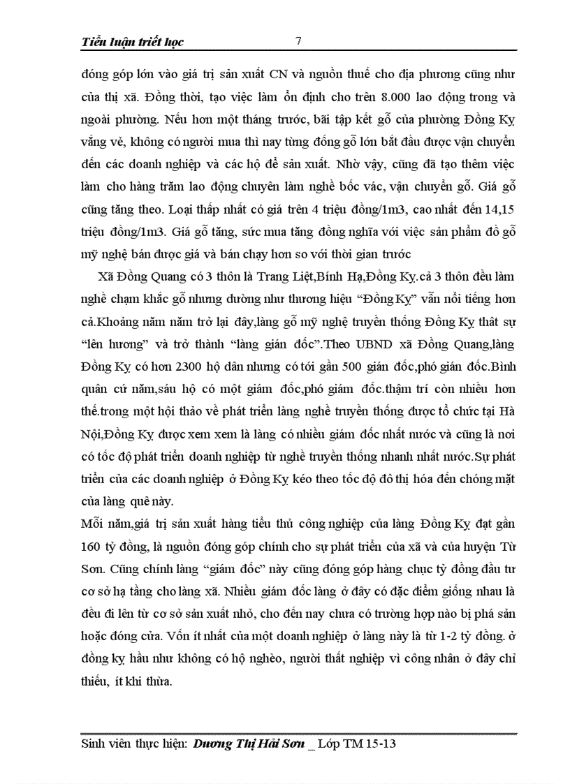 image for page Vận dụng nguyên tắc xem xét khách quan và nguyên tắc toàn diện giới thiệu về làng nghề Đồng Kỵ và đưa ra lời bình 1