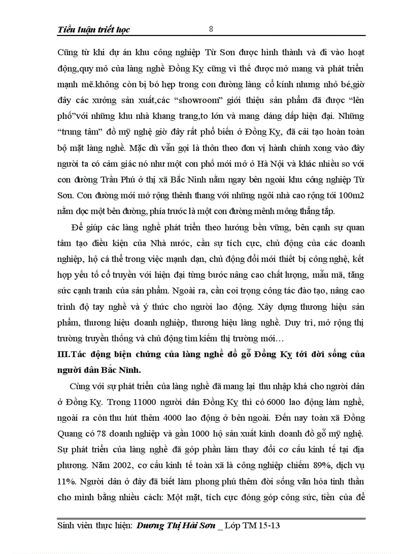 image for page Vận dụng nguyên tắc xem xét khách quan và nguyên tắc toàn diện giới thiệu về làng nghề Đồng Kỵ và đưa ra lời bình 1