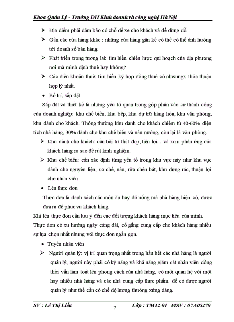 image for page Là giám đốc của 1 doanh nghiệp kinh doanh trong lĩnh vực khách sạn nhà hàng bạn sẽ làm gì để doanh nghiệp của mình phát triển