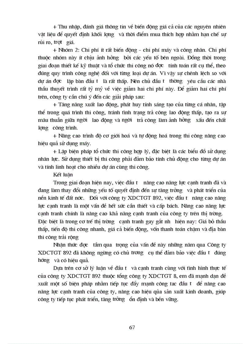 image for page Nâng cao khả năng cạnh tranh của doanh nghiệp xây dựng tại Công ty xây dựng CTGT 892 thuộc Tổng công ty xây dựng công trình 892