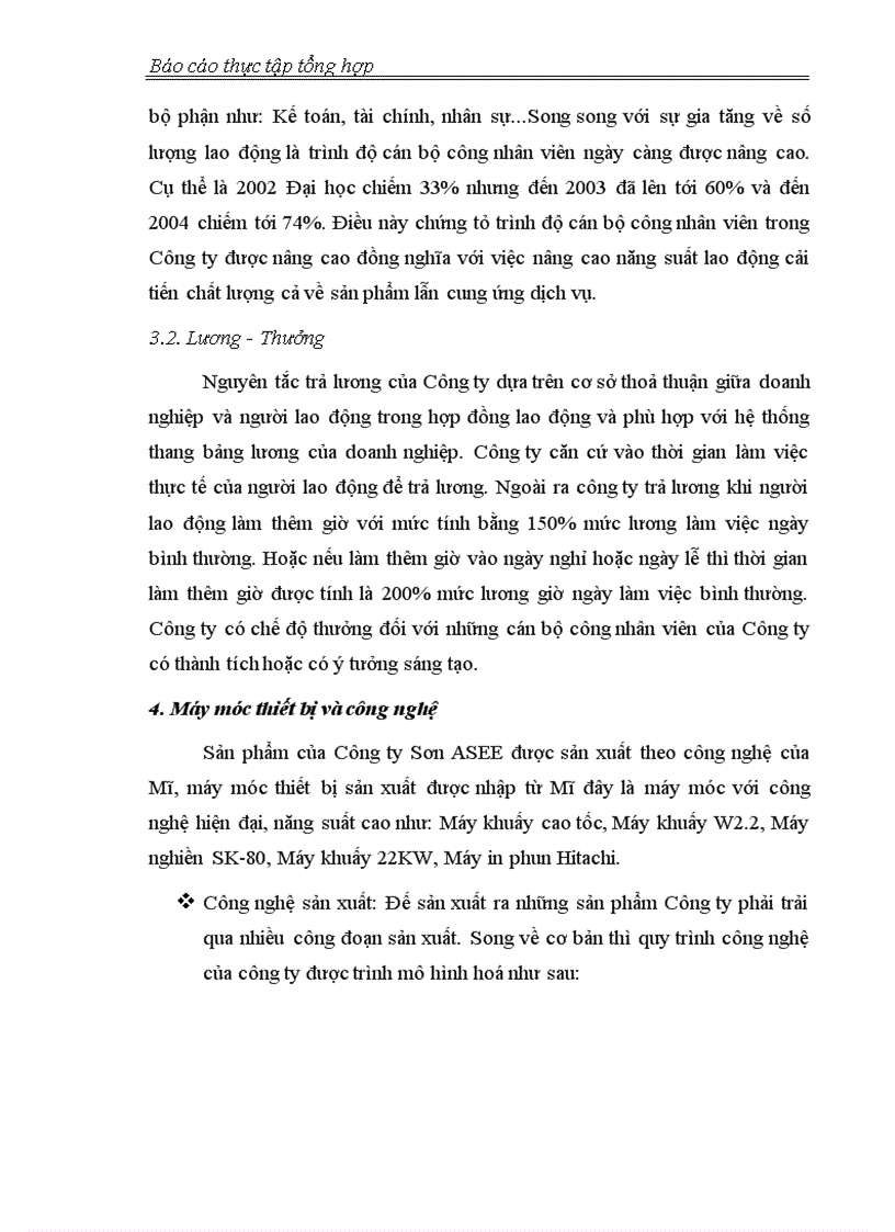 image for page Đặc điểm kinh tế kỹ thuật và kết quả sản xuất của Công ty Sơn ASEE Việt Nam