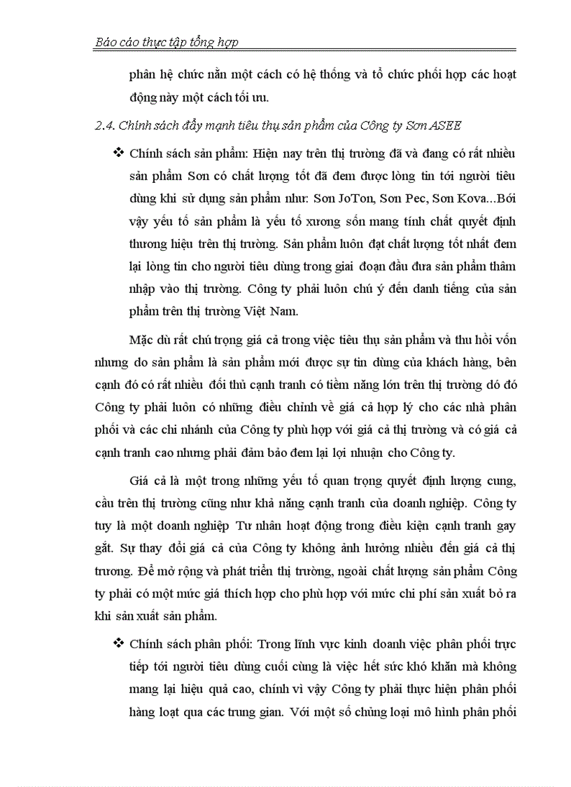 image for page Đặc điểm kinh tế kỹ thuật và kết quả sản xuất của Công ty Sơn ASEE Việt Nam