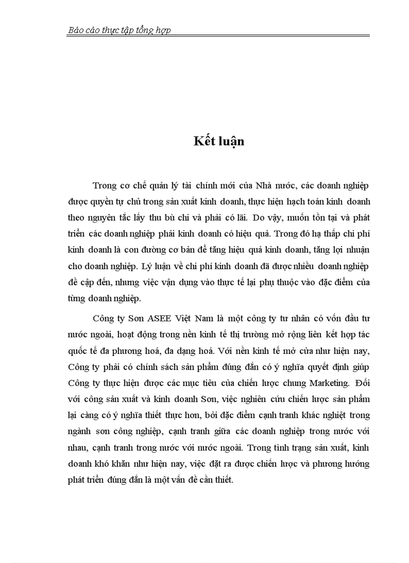 image for page Đặc điểm kinh tế kỹ thuật và kết quả sản xuất của Công ty Sơn ASEE Việt Nam