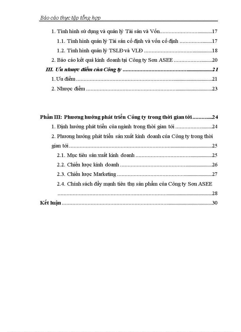 image for page Đặc điểm kinh tế kỹ thuật và kết quả sản xuất của Công ty Sơn ASEE Việt Nam