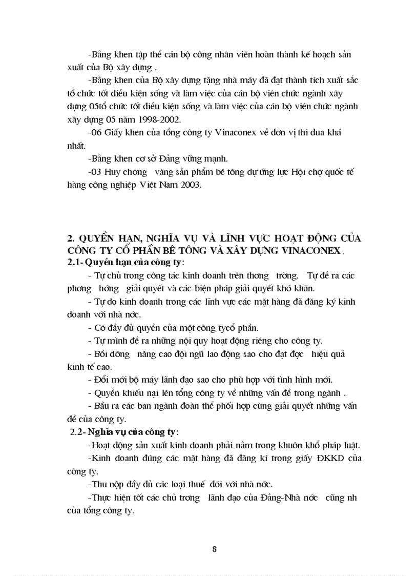 image for page Thực trạng và phương hướng phát triển của công ty cổ phần và xây dựng Vinaconex Xuân Mai