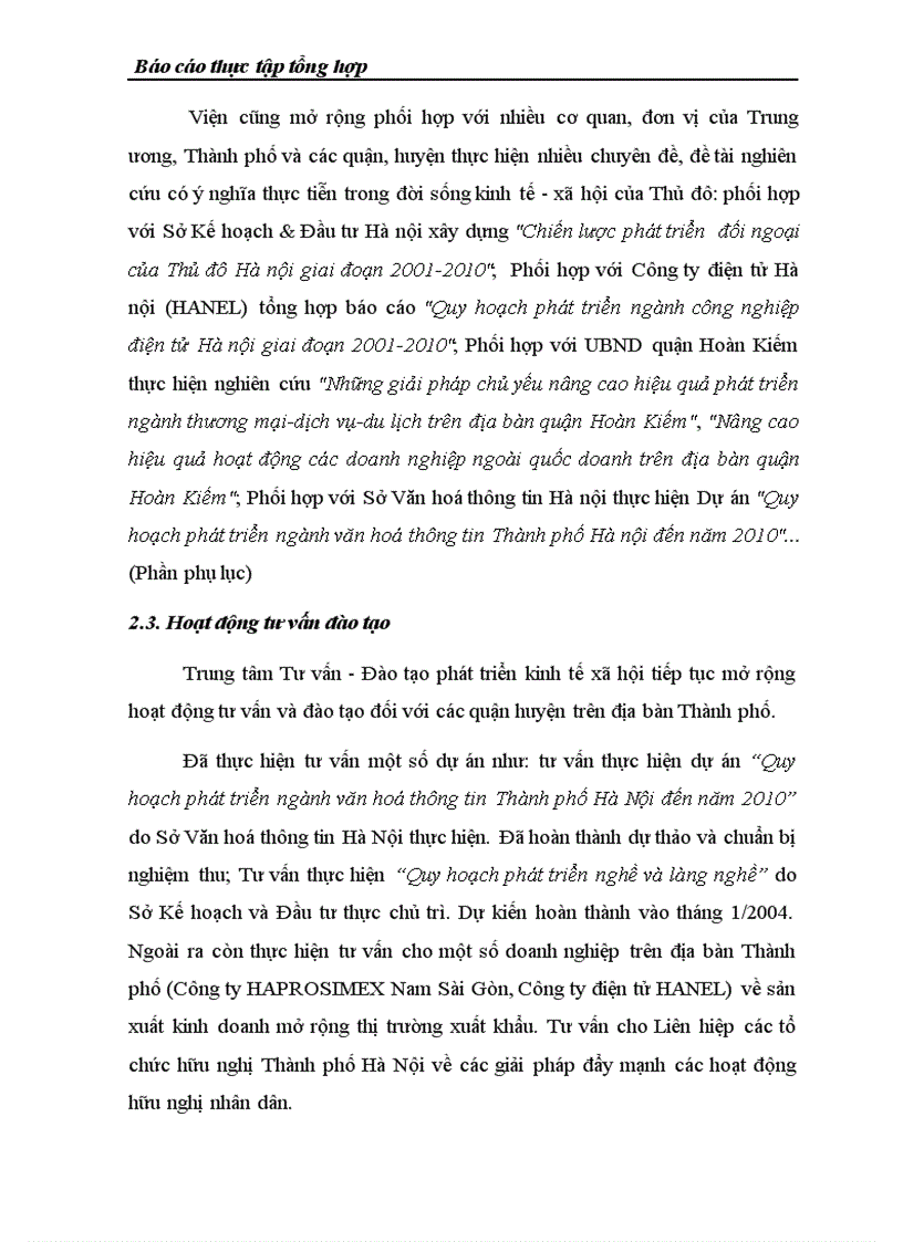 image for page Tổng quan về tình hình hoạt động của viện nghiên cứu phát triển kinh tế xã hội Hà Nội