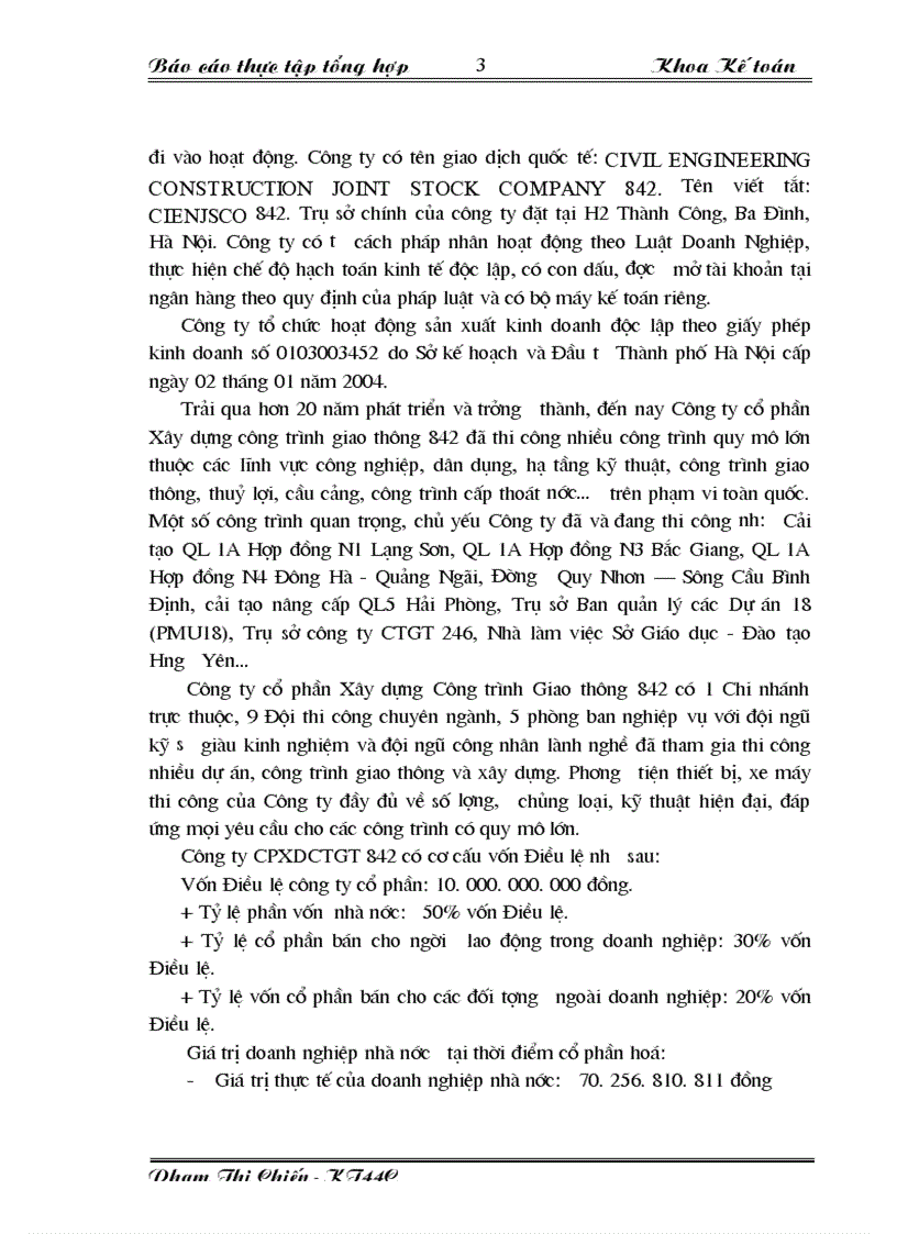 image for page Quy trình công nghệ đặc điểm tổ chức kinh doanh mối quan hệ nhiệm vụ chức năng của các bộ phận trong doanh nghiệp Công ty Xây dựng Công trình giao thông 842