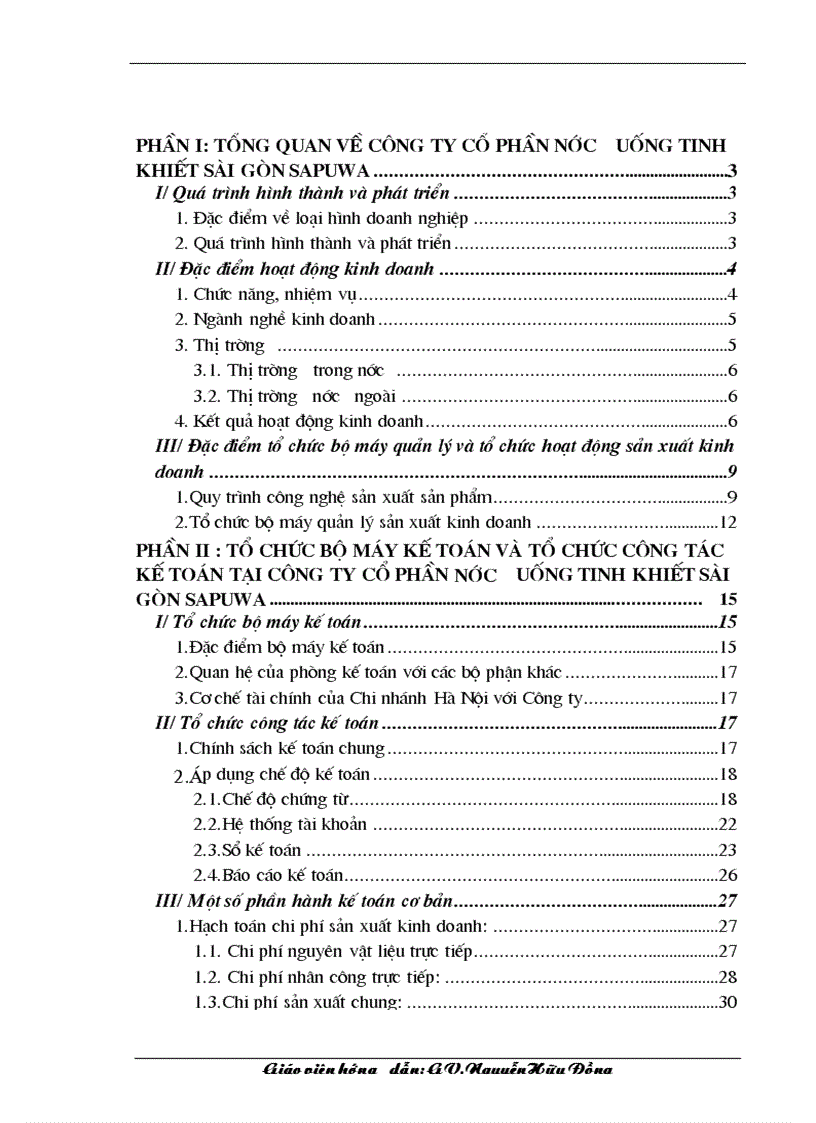 image for page Đánh giá khái quát về tổ chức bộ máy kế toán và tổ chức công tác kế toán tại Công ty Cổ phần Nước uống tinh khiết Sài Gòn SAPUWA