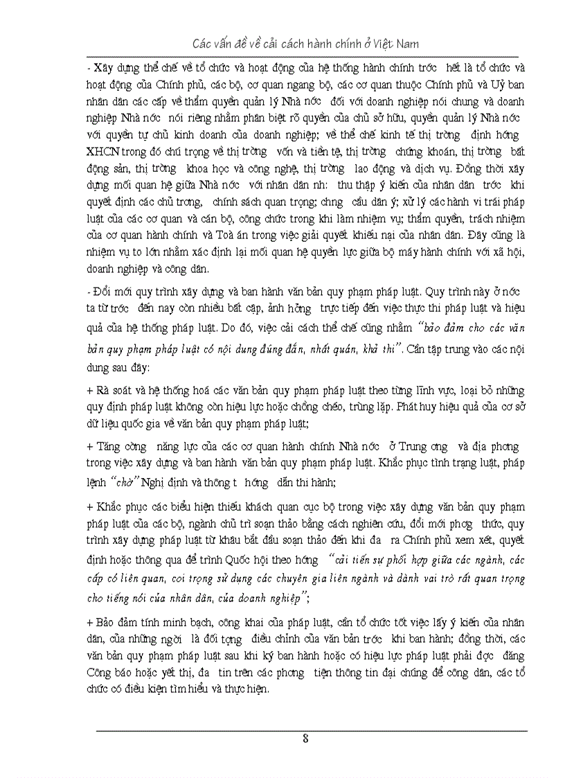 image for page Nội dung cải cách hành chính ở Việt Nam