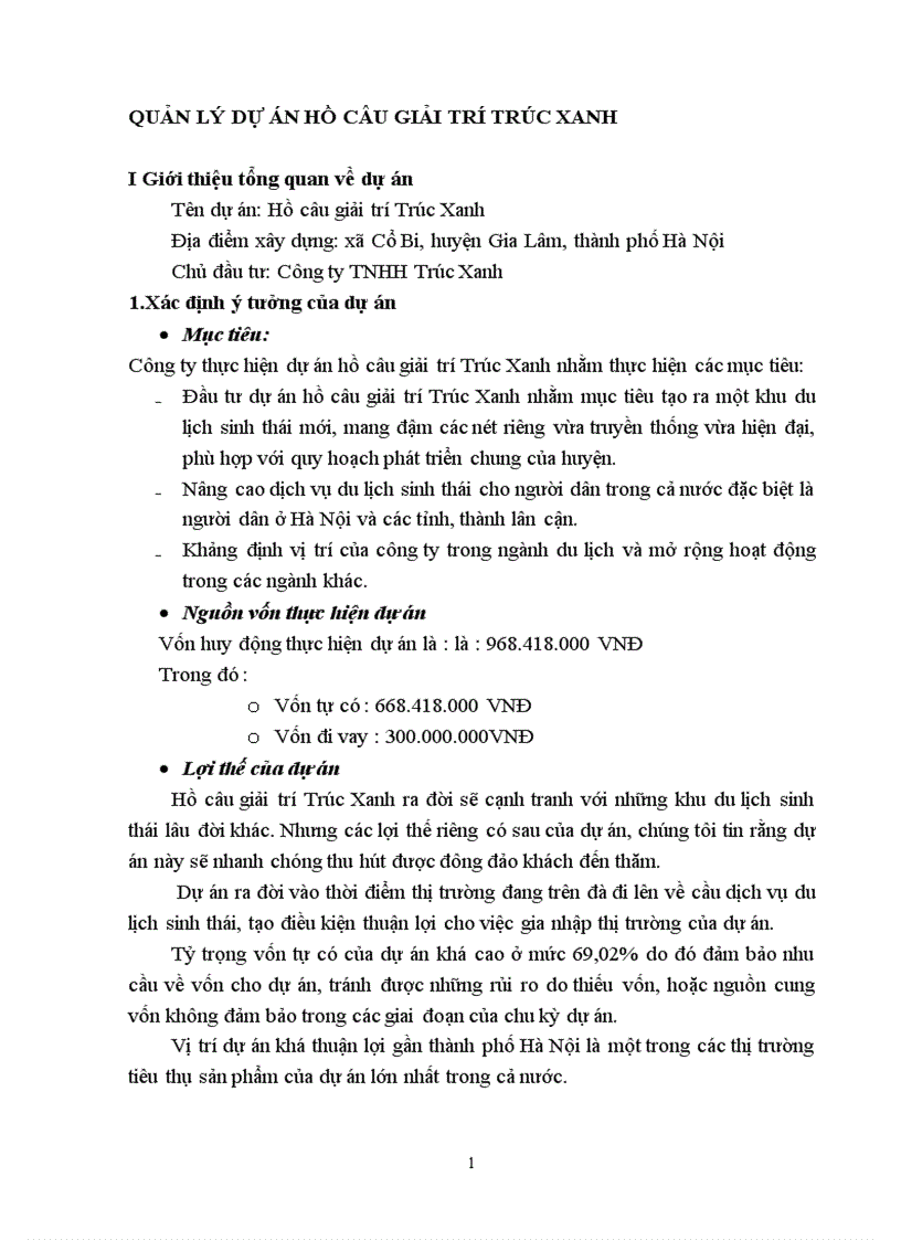 image for page Quản lý dự án hồ câu giải trí trúc xanh