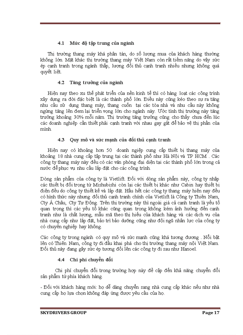 image for page Áp dụng mô hình 5 lực lượng của michael porter trong phân tích môi trường ngành sản xuất và lắp ráp thang máy