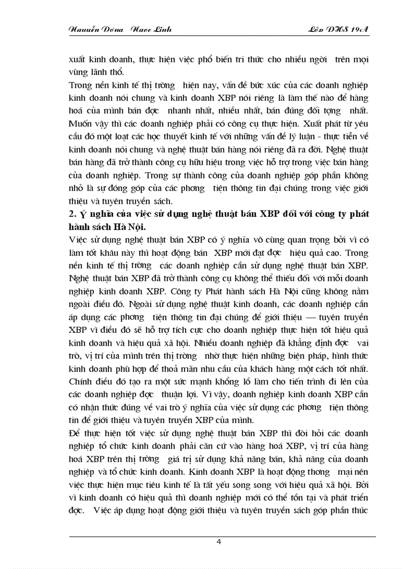 image for page Tình hình sử dụng nghệ thuật tiêu thụ XBP ở công ty Phát Hành sách Hà Nội hiện nay 1