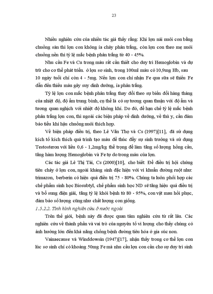 image for page Điều tra tình hình nhiễm bệnh phân trắng lợn con tại xã Phong Cốc Yên Hưng Quảng Ninh và xác định hiệu lực của thuốc Genta Tylosin trong điều trị
