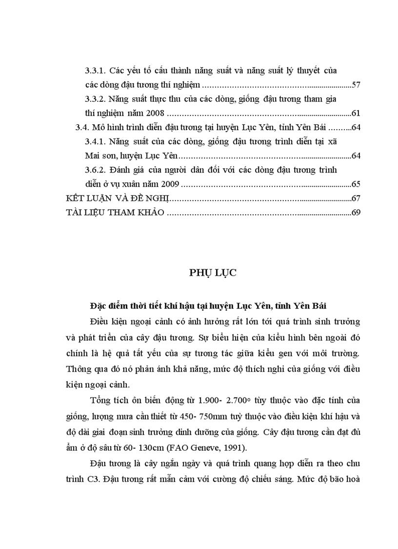 image for page Đánh giá khả năng sinh trưởng và phát triển của một số dòng giống đậu tương tại huyện Lục Yên tỉnh Yên Bái năm 2008 2009