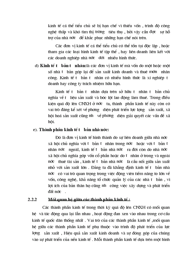 image for page Phân tích cơ cấu kinh tế nhiều thành phần ở nước ta mà đại hội Đảng IX đã nêu và ích lợi của việc sử dụng nó vào việc phát triển KT XH ở trong thời kỳ quá độ lên CNXH ở Việt Nam