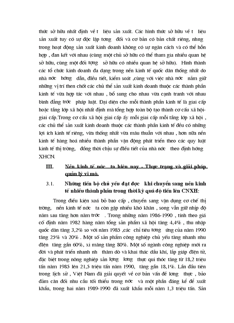 image for page Phân tích cơ cấu kinh tế nhiều thành phần ở nước ta mà đại hội Đảng IX đã nêu và ích lợi của việc sử dụng nó vào việc phát triển KT XH ở trong thời kỳ quá độ lên CNXH ở Việt Nam