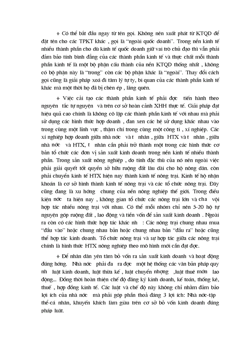 image for page Phân tích cơ cấu kinh tế nhiều thành phần ở nước ta mà đại hội Đảng IX đã nêu và ích lợi của việc sử dụng nó vào việc phát triển KT XH ở trong thời kỳ quá độ lên CNXH ở Việt Nam