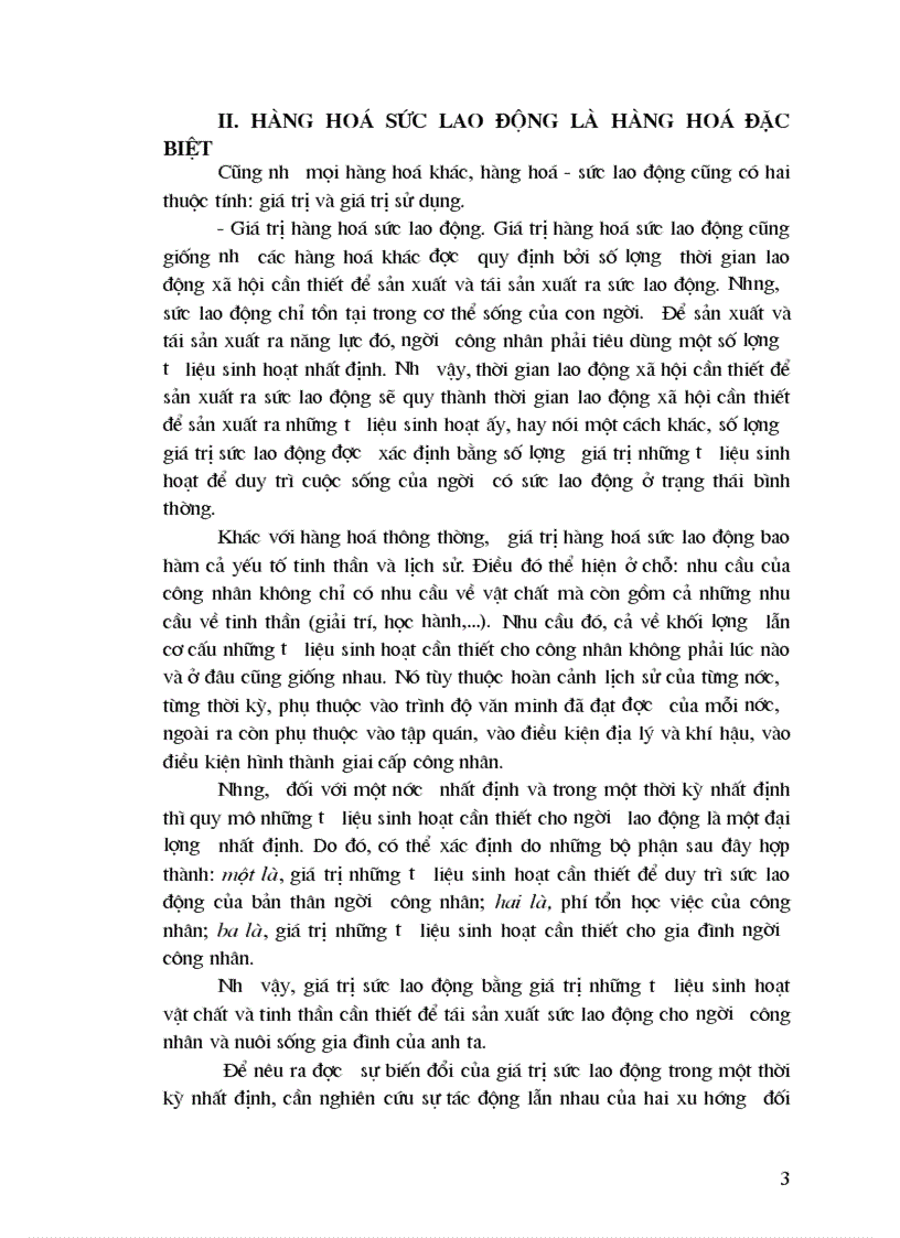 Hãy chứng minh sức lao động là hàng đặc biệt ý nghĩa nghiên cứu vấn đ