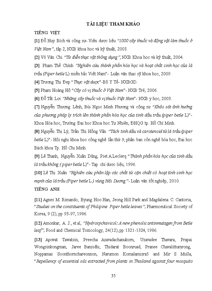 image for page Nghiên cứu thành phần hóa học và hoạt chất sinh học của lá trầu miền Bắ