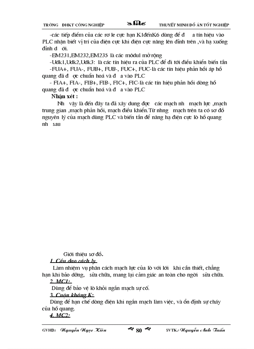 image for page Nghiên cứu ứng dụng PLC và Biến Tần vào công nghệ nâng hạ điện cực lò hồ quang