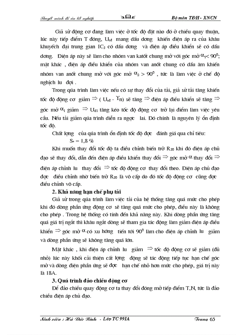 image for page Xây dựng đặc tính tĩnh xét ổn định và hiệu chỉnh hệ thống