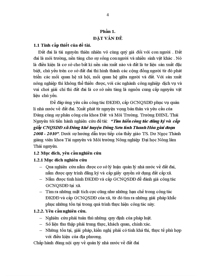 image for page Tìm hiểu công tác đăng ký và cấp giấy CNQSDĐ xã Đông khê huyện Đông Sơn tỉnh Thanh Hóa giai đoạn 2008 2010