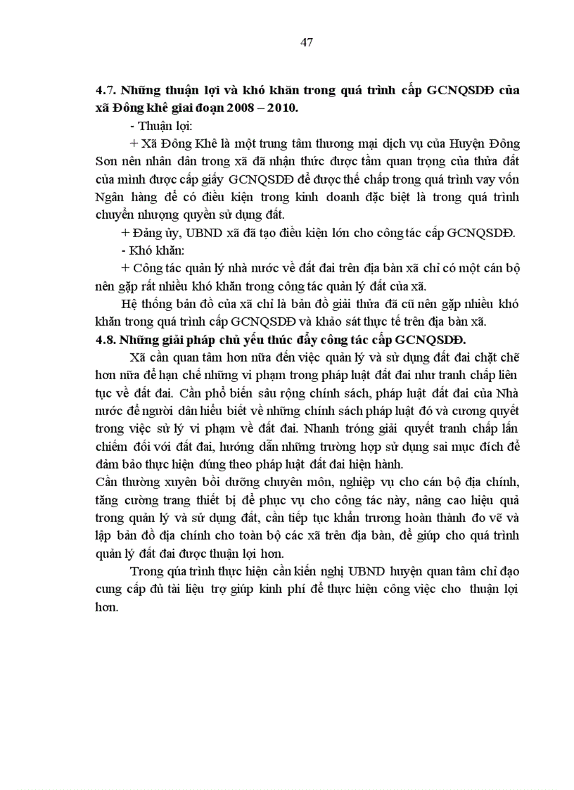 image for page Tìm hiểu công tác đăng ký và cấp giấy CNQSDĐ xã Đông khê huyện Đông Sơn tỉnh Thanh Hóa giai đoạn 2008 2010