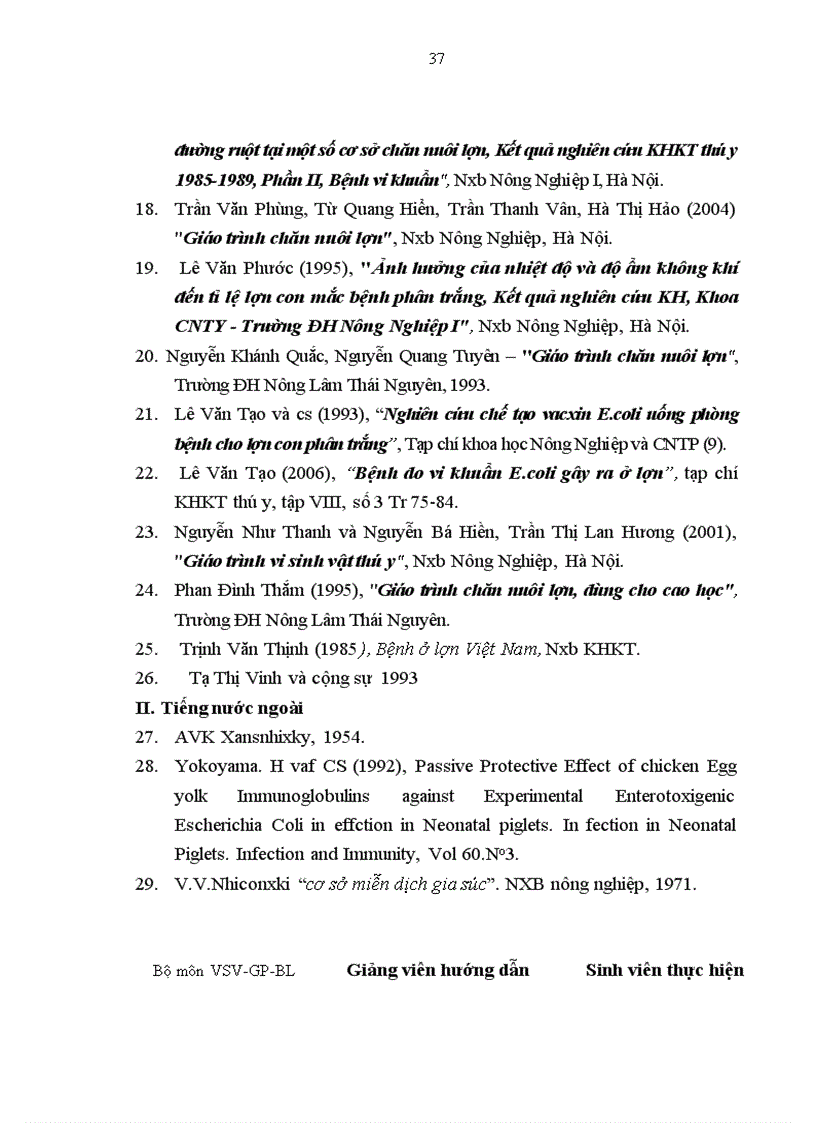 image for page Tình hình bệnh phân trắng lợn con tại xã Kim Tân huyện Kim Thành tỉnh Hải Dương và xác định hiệu lực của thuốc AMPIDE COLI và COLISTIN 1200