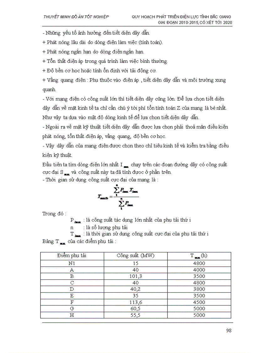 image for page Thiết lập phương án quy hoạch và cải tạo lưới điện tỉnh bắc giang đến năm 2020