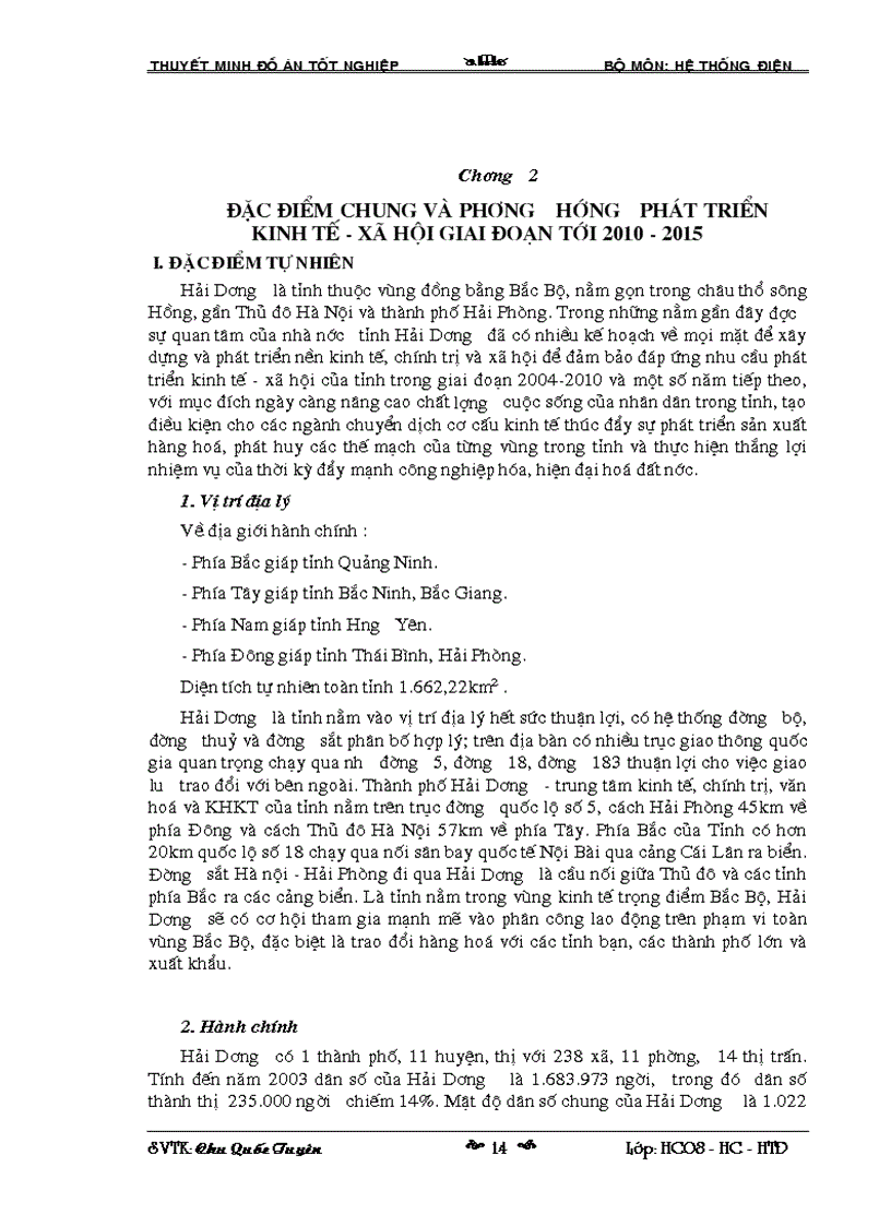 image for page Quy hoạch thiết kế cải tạo lưới điện cao áp tỉnh Hải Dương và trạm biến áp 110 kV Tiền Trung giai đoạn 2010 2015
