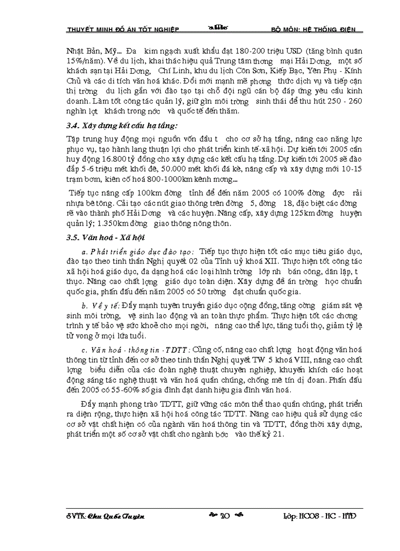 image for page Quy hoạch thiết kế cải tạo lưới điện cao áp tỉnh Hải Dương và trạm biến áp 110 kV Tiền Trung giai đoạn 2010 2015