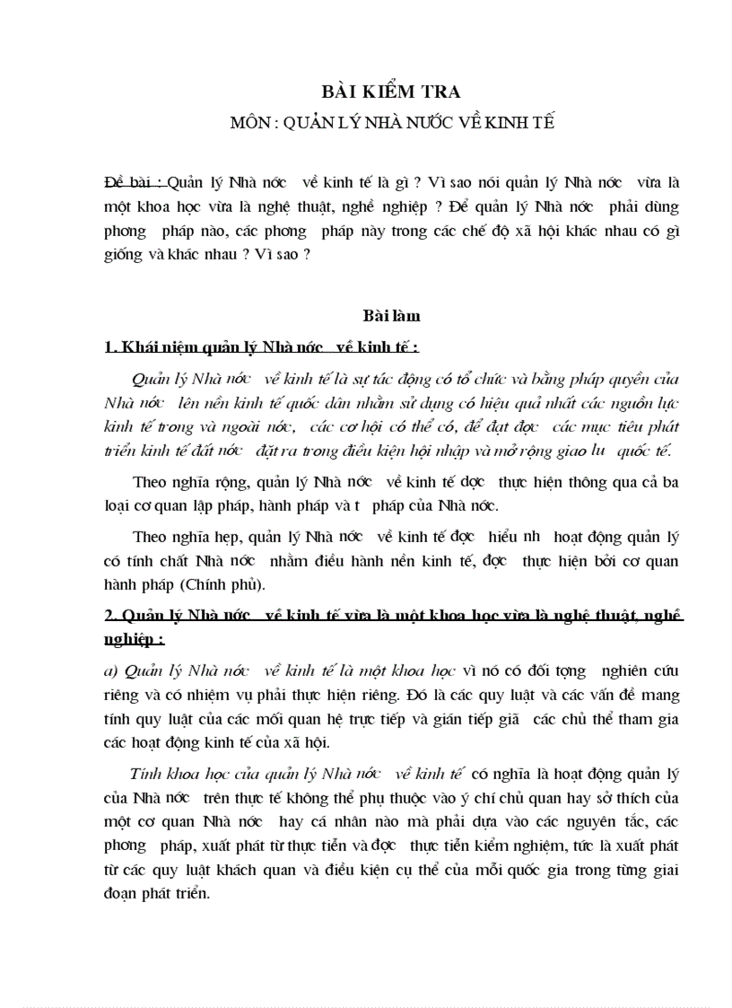 image for page Quản lý Nhà nước về kinh tế là gì