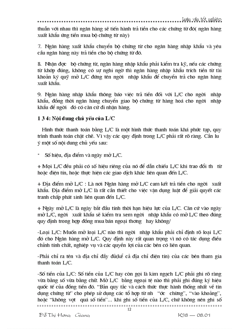 image for page Thực trạng thanh toán L C trong hoạt động XNK của Công ty Vật tư và XNK Tổng công ty rau quả