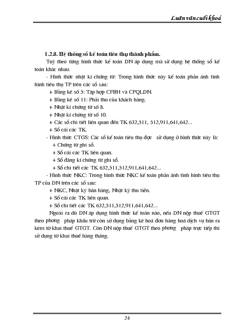image for page Lý luận chung về Kế toán thành phẩm tiêu thụ thành phẩm và xác định kết quả bán hàng trong các doanh nghiệp sản xuất 1