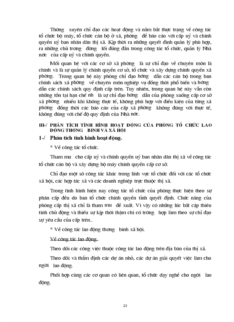 image for page Phân tích công tác tổ chức và hoạt động của Phòng tổ chức lao động thương binh và xã hội thị xã Sầm Sơn Thanh Hoá