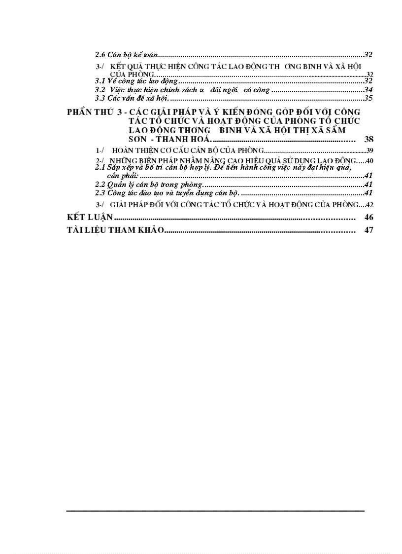 image for page Phân tích công tác tổ chức và hoạt động của Phòng tổ chức lao động thương binh và xã hội thị xã Sầm Sơn Thanh Hoá