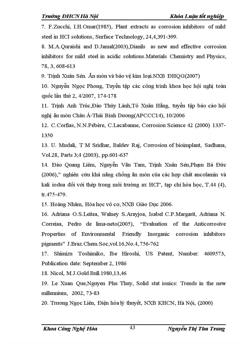image for page Nghiên cứu ăn mòn sắt trong môi trường axit HCl có sử dụng chất ức chế NaNO2 1