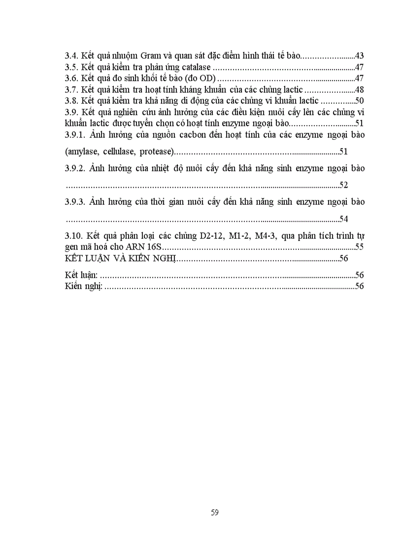 image for page Xác định hoạt tính một số enzyme ngoại bào của vi khuẩn Lactic phân lập từ các sản phẩm lên men truyền thống tại Hà Nội